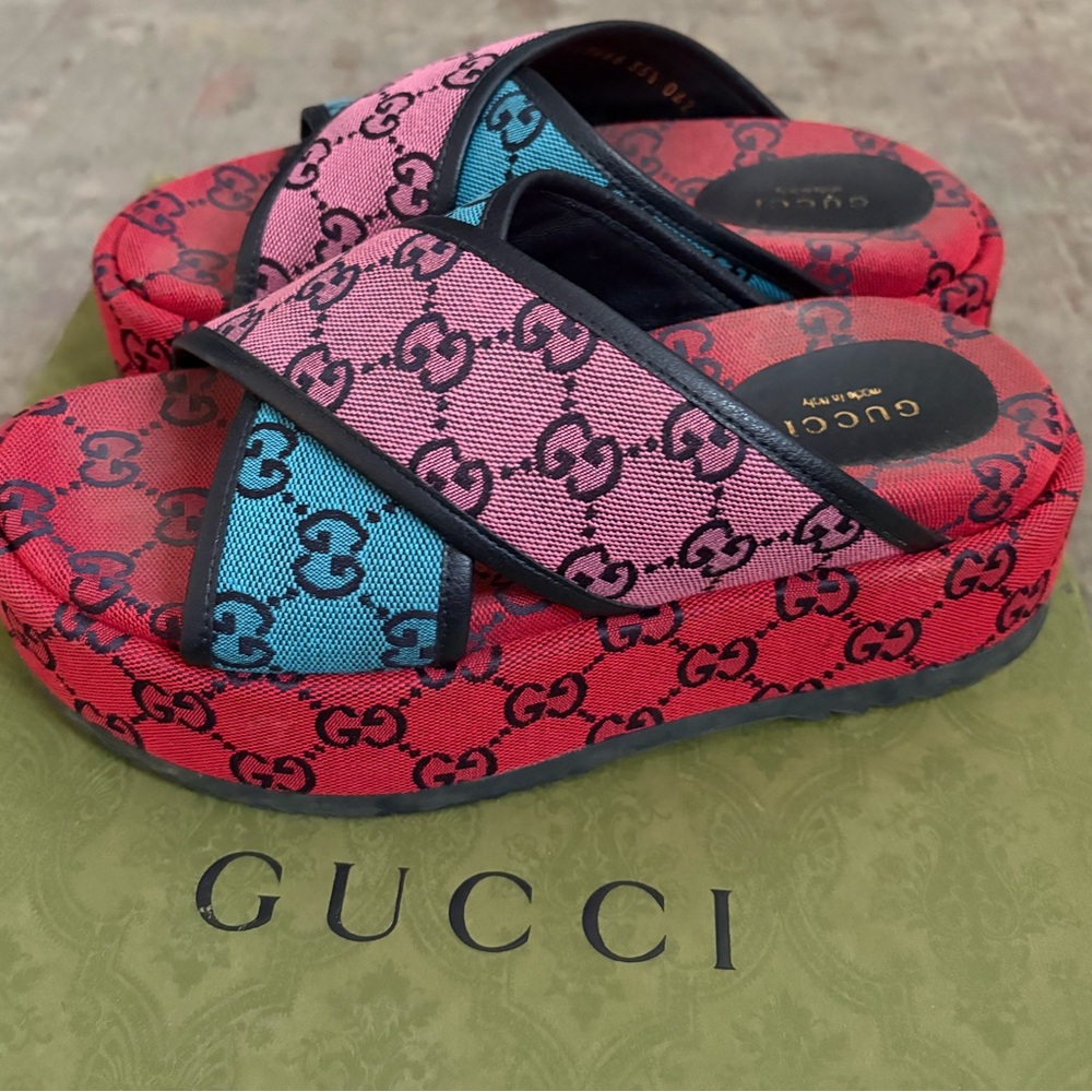 Gucci - GG multicolor platform sandal